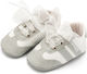 Babywalker Silver Baptism Leather Sneakers