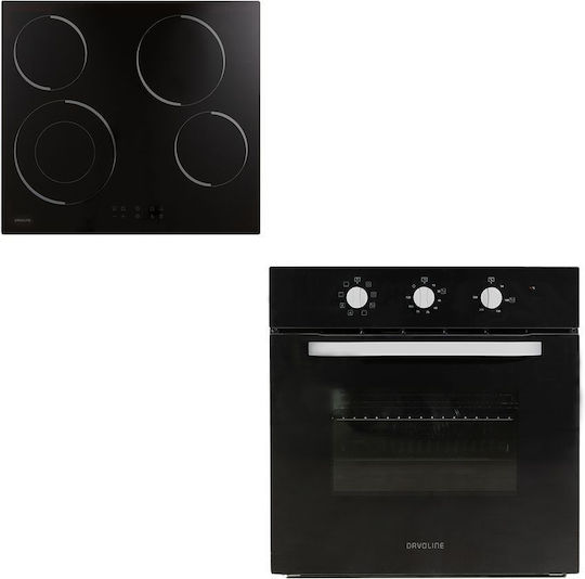 Davoline OHCS 8004 BL Cuptor Deasupra Blatului 75lt cu Plite Ceramice L59.4cm.
