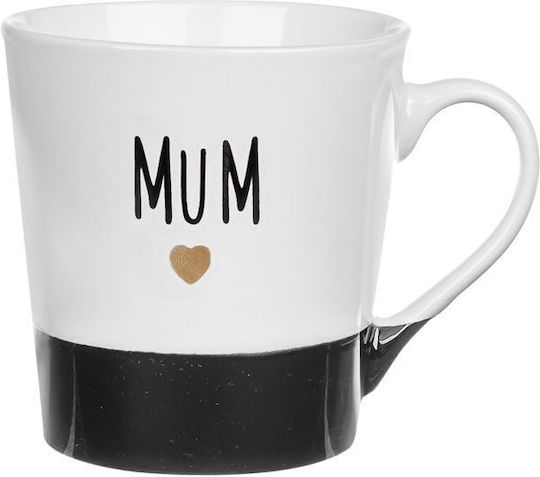 Πορσελάνινη Κούπα Ασπρόμαυρη Mum 220ml
