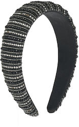 Ble Haarstirnband Schwarze Farbe Perlen 5-49-79...