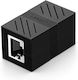 Ugreen Cat7 RJ45 30718 Ethernet-Kabelkupplung Schwarz 10 Stück