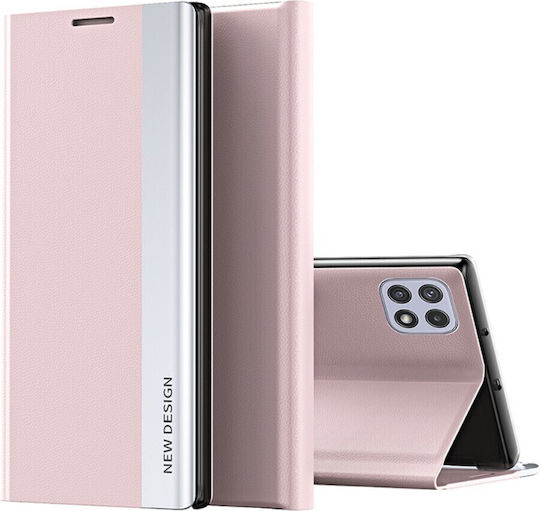 New Design Book Δερμάτινο / Δερματίνης Ροζ Χρυσό (Galaxy A22 5G)