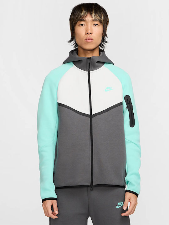 nike tech green and grey