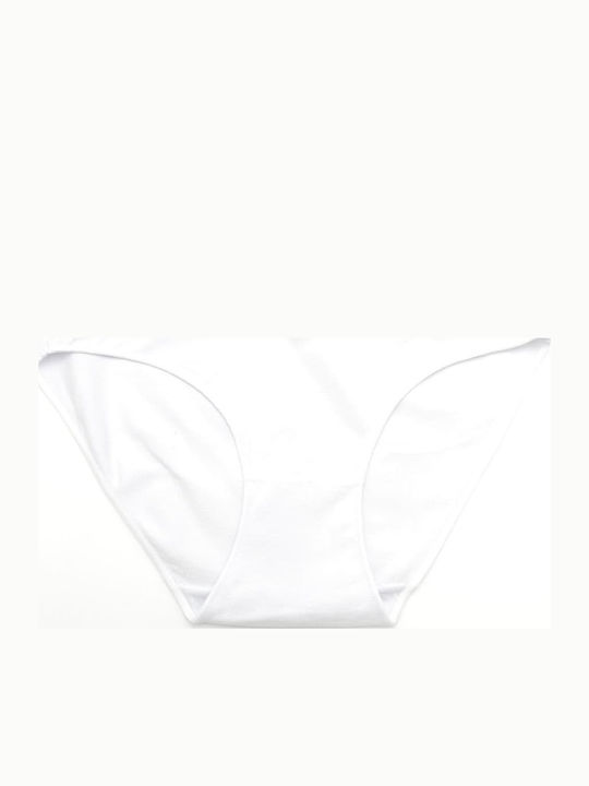 Topaki Hochtailliert Damen Slip White