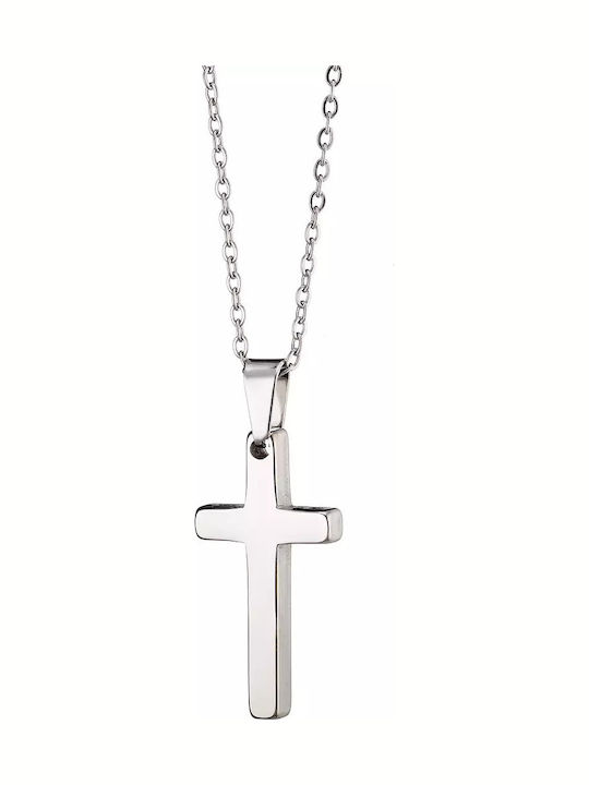 Oxzen Men's Cross from Steel with Chain