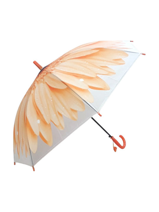 Rain Kinderregenschirm Gebogener Handgriff Orange
