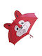 Domina Kids Curved Handle Umbrella Red