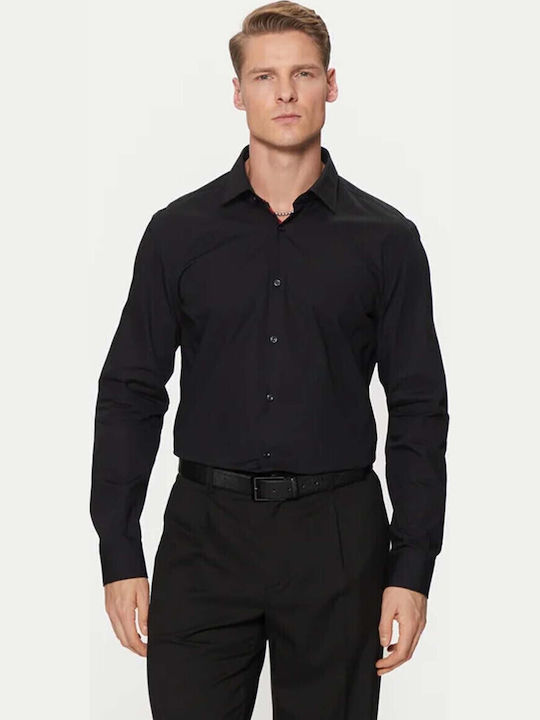 Koey Long-sleeved Cotton Shirt Black