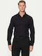 Koey Long-sleeved Cotton Shirt Black