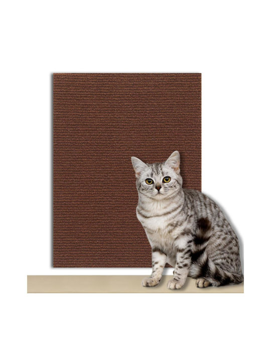 Animal Self-adhesive Wallpaper for Cat Scratches Scratching Post Brown Wall Mounted 60x200cm