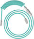 HyperX Spiral USB 2.0 Cable USB-C male - USB-A Πράσινο 1m 6J681AA