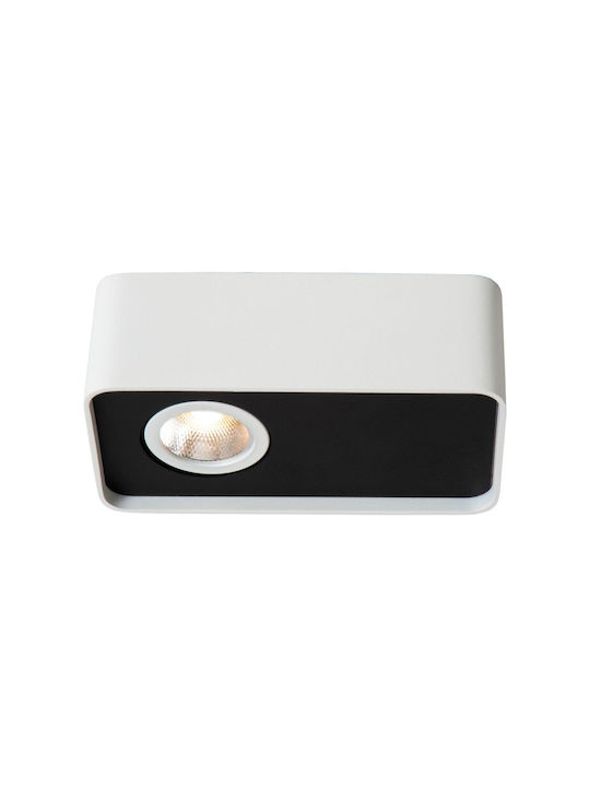 Lucide Lightning Angular Μονό LED Σποτ σε Λευκό Χρώμα