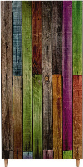 Stil Δίφυλλη Ντουλάπα Multi 90x52x192cm