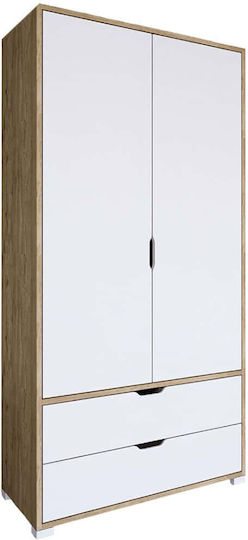 Atlas Δίφυλλη Ντουλάπα 90x45x183cm