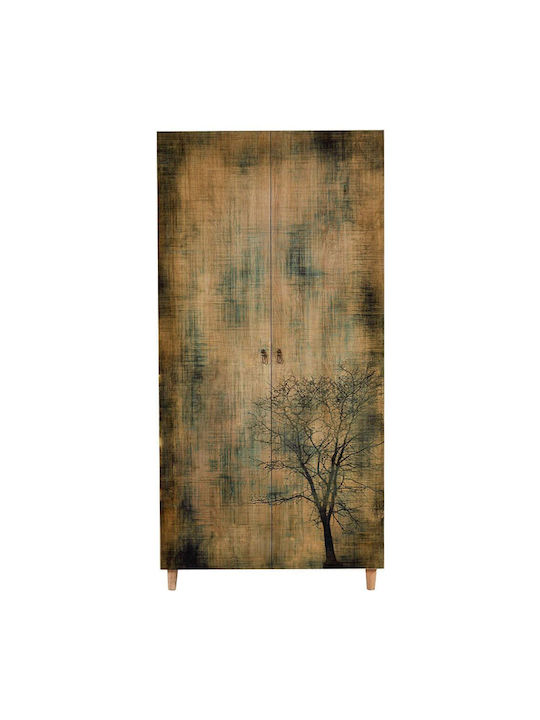 Stil Δίφυλλη Ντουλάπα Multi 90x52x192cm