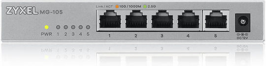Zyxel XMG-105 Unmanaged L2 Switch with 5 Gigabit (1Gbps) Ethernet Ports