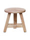 Stool Nextdeco Mahogany Wood H23cm Ø Seat 20cm