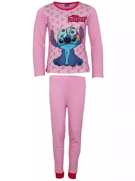 Disney Kids' Pajamas Winter Cotton Pink Lilo And Stitch