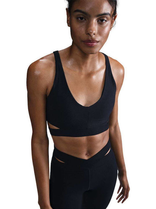 Nike Dri-Fit Zenvy Rib Γυναικείο Μπουστάκι Μαύρο