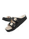 Kim Women's Flat Sandals in Beige Color