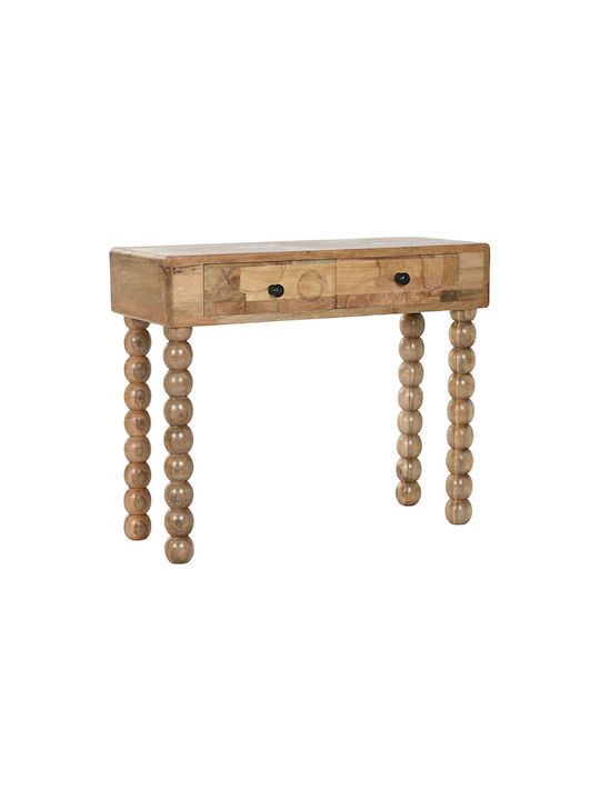 Wooden Console Table Beige L76xW35xH35cm