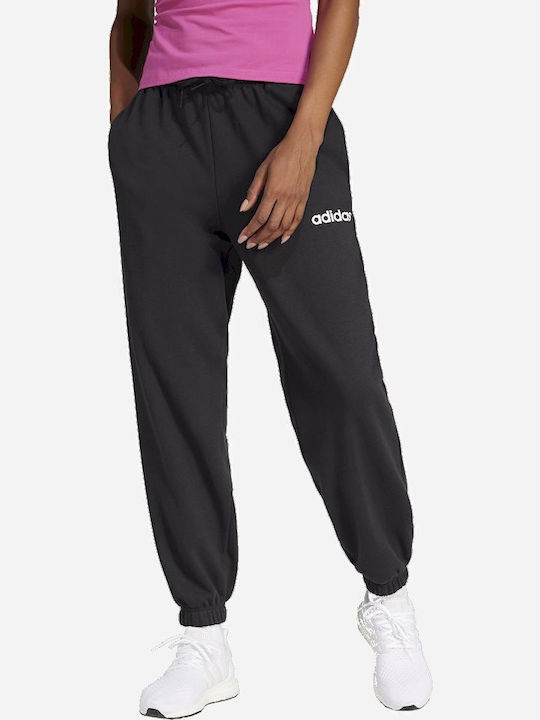 Essentials Linear French Terry Cuffed Sweatpants Black