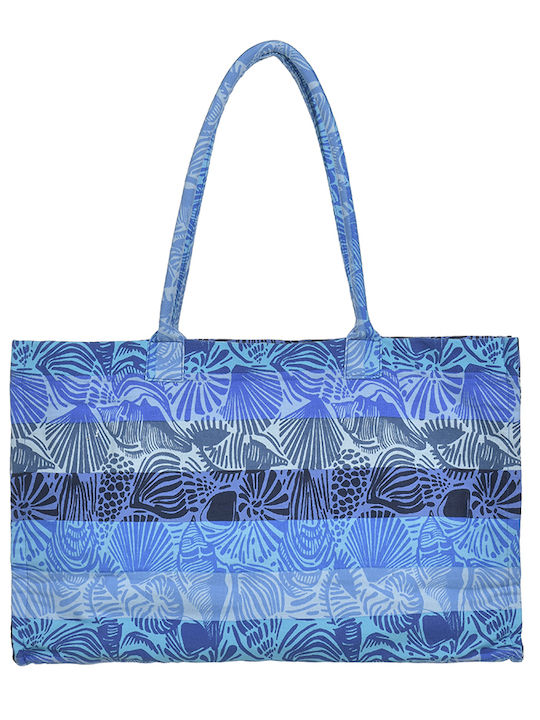 Ble Resort Collection Fabric Beach Bag Blue