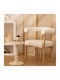 Round Side Coffee Table Chamlo Wooden White W38xL38xH46.5cm