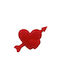 Decorative Red Heart Arrow Light 10x8cm