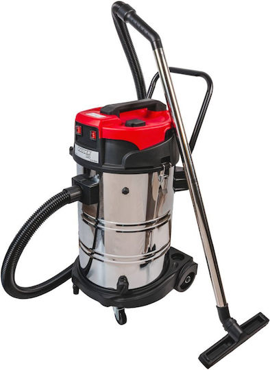 Raider RDP-WC13 Σκούπα Υγρών / Στερεών 2400W με Ανοξείδωτο Κάδο 60lt Γκρι