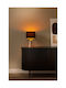 Lucide Lightning Campana Glass Table Lamp for Socket E27 with Brown Shade and Transparent Base