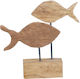 Wooden Decorative Fish H36xW38xD8cm