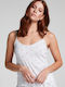 Cami Heart White Γυναικείο Φανελάκι