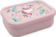 Sassi Junior Unicorn Unicorn Plastik Kinder Lebensmittelbehälter 0.7Es Rosa 17.3 x 12cm