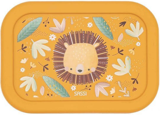 Sassi Junior Lion Lion Πλαστικό Παιδικό Δοχείο Φαγητού 0.7lt Πορτοκαλί 17.3 x 12εκ.