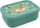 Sassi Junior Fox Fox Πλαστικό Παιδικό Δοχείο Φαγητού 0.7lt Πράσινο 17.3 x 12εκ.