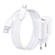 Remax Ladegerät mit USB-A Anschluss und Kabel USB-C 18W Schnellaufladung 3.0 Weißs (RP-U119)