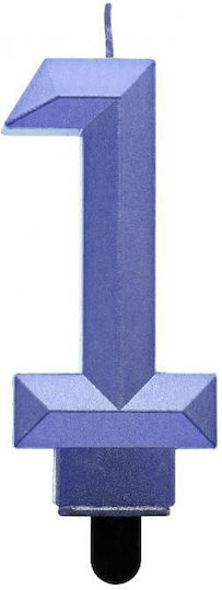 GoDan Birthday Candle Number "1" in Blue Color PF-SDC1
