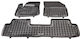 Rezaw Plast Set of Front and Rear Mats 3pcs Tray Type for Peugeot 5008 2014 Black