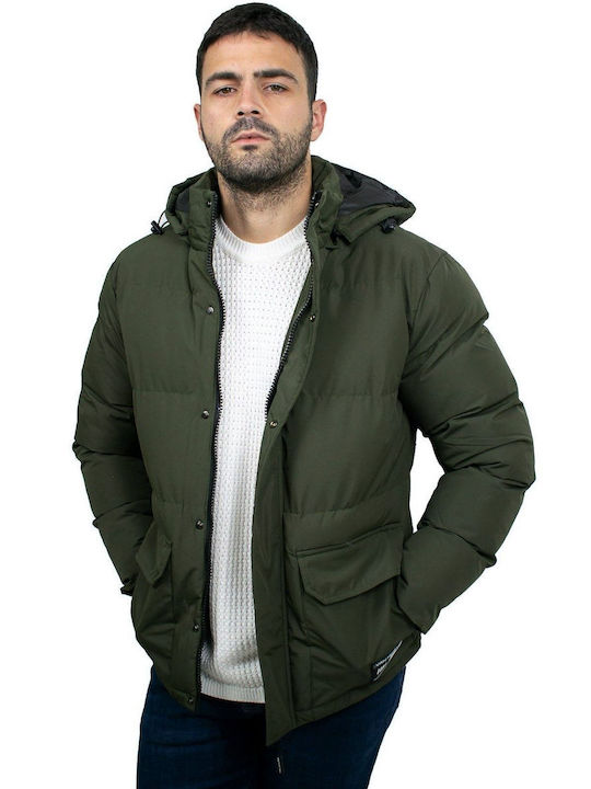 Van Hipster Jacket Puffer Oil Green