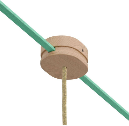 Ροζέτα Γιρλάντας Diy Οβάλ 1 Κεντρική Οπή 2 Πλαϊνές Οπές Ξύλινη Filé Creative Cable 150026 Μπεζ