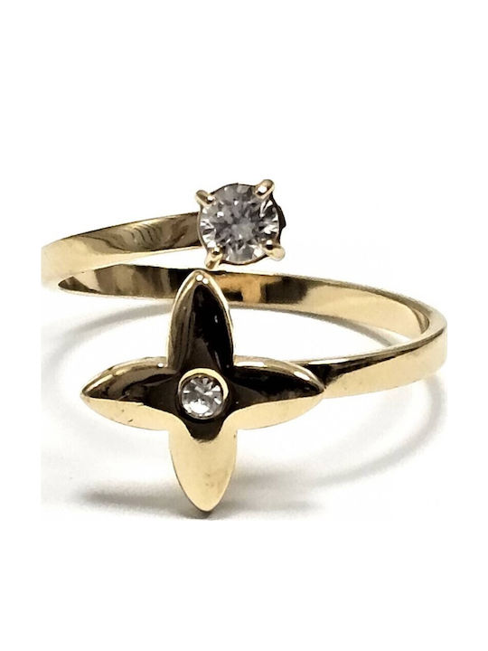 Karma Gifts Women's Steel Gold Plated Ring