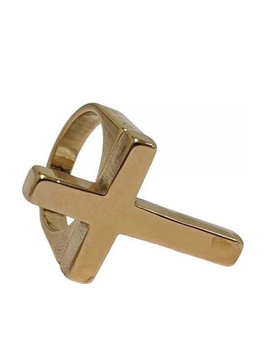 Tatu Moyo Ring made of Steel Gold Plated