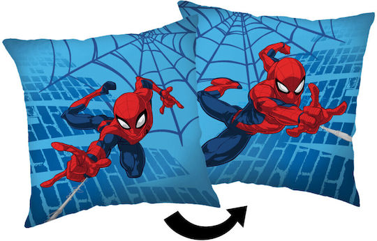 Spiderman Blue Velvet Cushion Cover 40x40 Cm