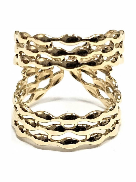 Karma Gifts Women's Steel Gold Plated Ring