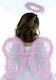 Kokorakostüm Karneval Zubehörset Pinker Engel 45*35cm