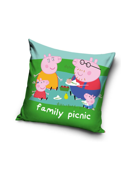 Peppa Pig Picnic Velvet Cushion Cover 40x40 Cm