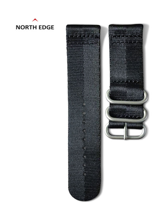 North Edge Apache 3 Fabric Strap Black 24mm