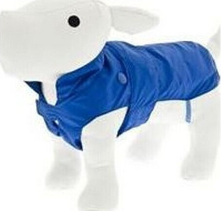 Ferribiella Blue Waterproof Dog Coat with 24cm Back Length