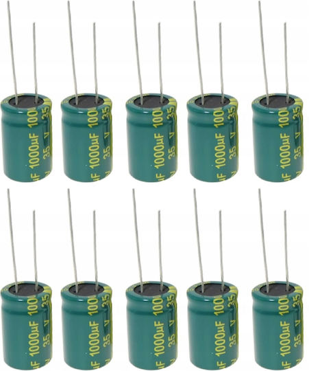 Ηλεκτρολυτικός Πυκνωτής Χαμηλού Esr 1000uf 16v 10x17mm 5mm 10pcs
